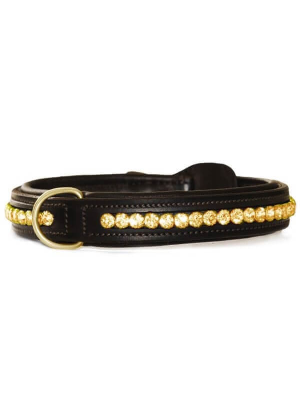 Equestrian Stockholm Hundehalsband Pure Gold Lederhalsband Equestrian Stockholm Hundehalsband Pure Gold Lederhalsband