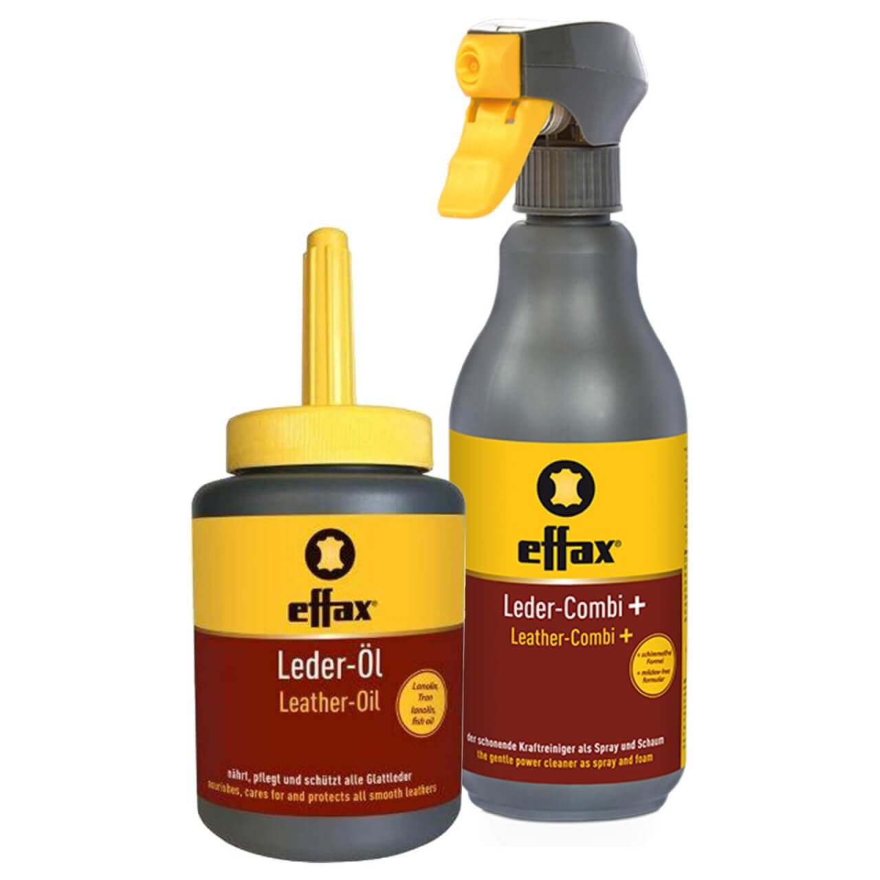 Effax Lederpflege Set II - Leder-Combi + Schutz-Formel & Leder-Öl mit Pinsel Effax Lederpflege Set II - Leder-Combi + Schutz-Formel & Leder-Öl mit Pinsel